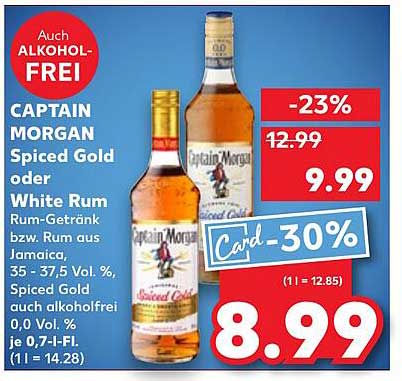 CAPTAIN MORGAN Spiced Gold oder White Rum Getränk