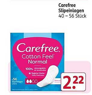 Carefree Slipeinlagen 40 – 56 Stück