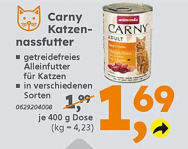 Carny Katzennassfutter - getreidefreies Alleinfutter für Katzen