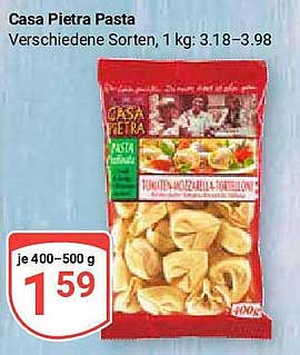 Casa Pietra Pasta - Verschiedene Sorten, 400-500 g für nur 1,59 €