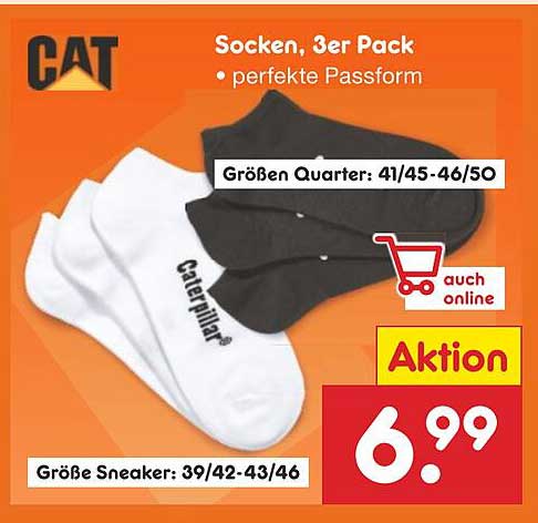 CAT Socken, 3er Pack - perfekte Passform