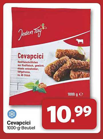 Cevapcici von Jeder Tag - 1000-g-Beutel