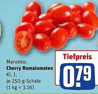 Cherry Romatomaten Kl. I, je 250-g-Schale