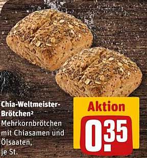 Chia-Weltmeister-Brötchen² - Mehrkornbrötchen mit Chiasamen und Ölsaaten, je St.