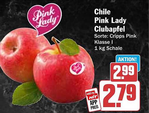 Chile Pink Lady Clubapfel 1 kg Schale