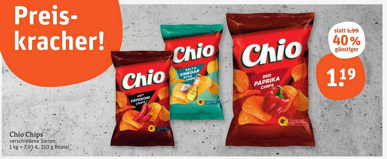 Chio Chips in verschiedenen Sorten - Preiskracher!