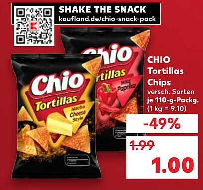 CHIO Tortillas Chips 110 g - Verschiedene Sorten