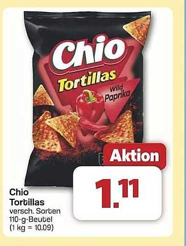 Chio Tortillas wild Paprika 110-g-Beutel