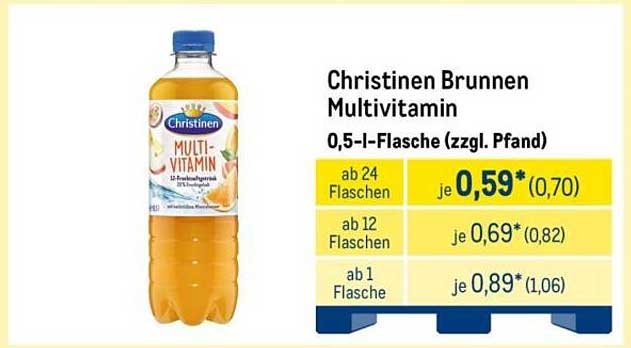 Christinen Brunnen Multivitamin 0,5-l-Flasche (zzgl. Pfand)
