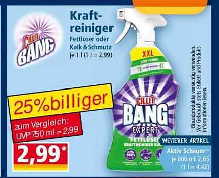 Cillit Bang Kraftreiniger - Fettlöser oder Kalk & Schmutz