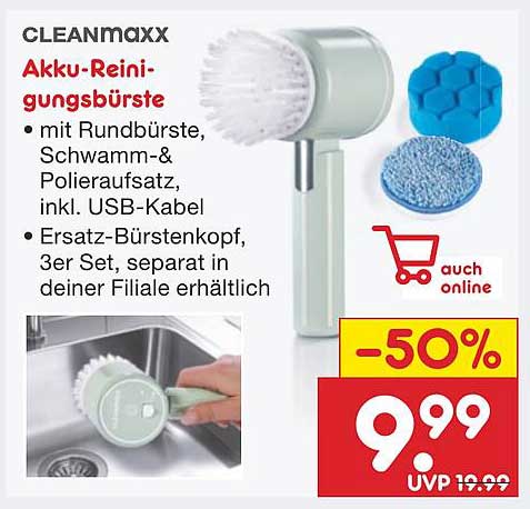 CLEANMAXX Akku-Reinigungsbürste