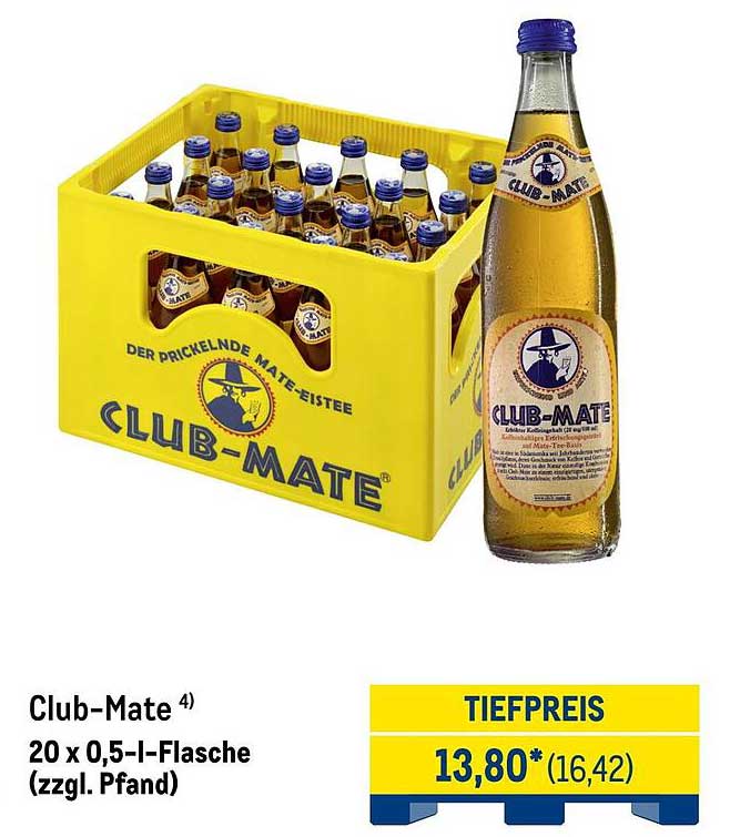 Club-Mate 20 x 0,5-l-Flasche (zzgl. Pfand)