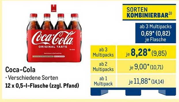 Coca-Cola 12 x 0,5 l-Flasche (zzgl. Pfand)