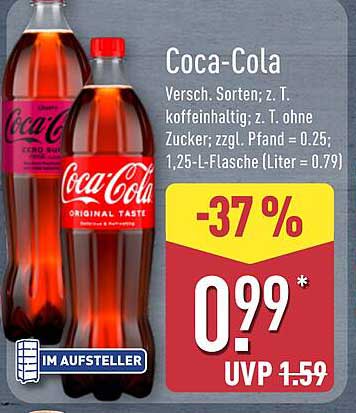 Coca-Cola 1,25 L Flasche - Vielseitiger Genuss für jeden Anlass