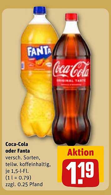 Coca-Cola oder Fanta, 1,5-Liter-Flasche