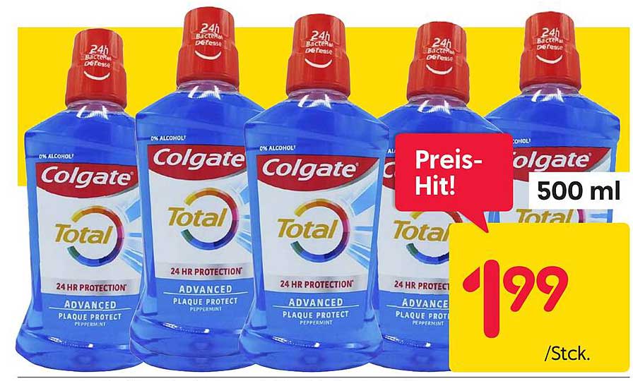 Colgate Total Mundspülung 500 ml – Preis-Hit!