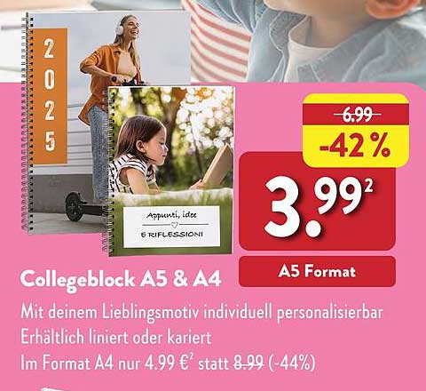 Collegeblock A5 & A4 - Mit deinem Lieblingsmotiv individuell personalisierbar