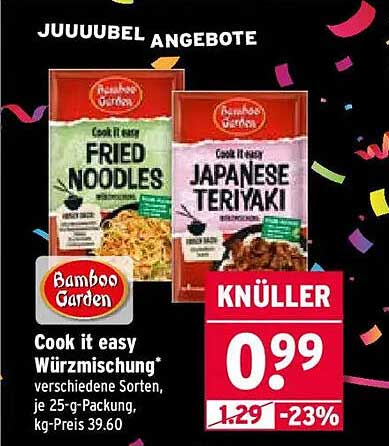 Cook it easy Würzmischung von Bamboo Garden - verschiedene Sorten