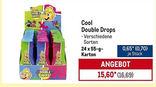 Cool Double Drops – Verschiedene Sorten im 24er Karton