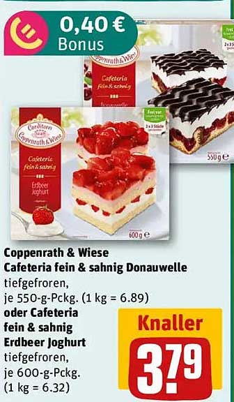 Coppenrath & Wiese Cafeteria fein & sahnig Donauwelle oder Erdbeer Joghurt 600g