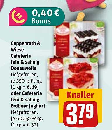 Coppenrath & Wiese Cafeteria fein & sahnig Donauwelle oder Erdbeer Joghurt