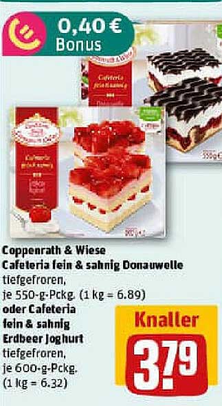 Coppenrath & Wiese Cafeteria fein & sahnig Donauwelle oder Erdbeer Joghurt