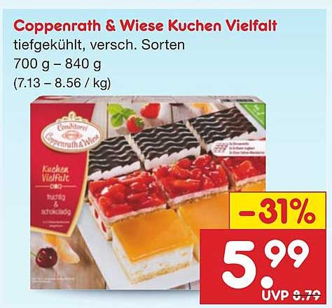 Coppenrath & Wiese Kuchen Vielfalt - tiefgekühlt, verschiedenste Sorten