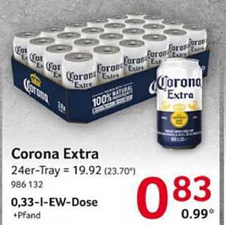 Corona Extra 0,33l - Erfrischender Genuss im 24er-Tray