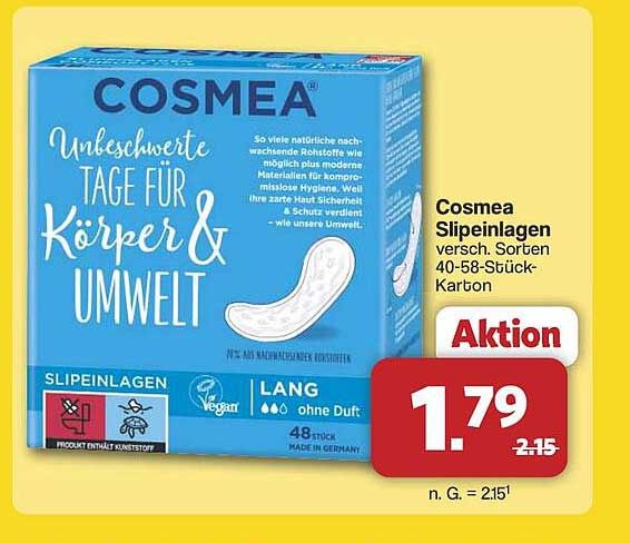 Cosmea Slippeinlagen 48 Stück