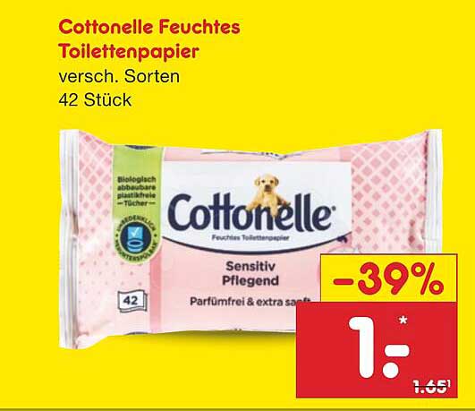 Cottonelle Feuchtes Toilettenpapier verschieden Sorten 42 Stück