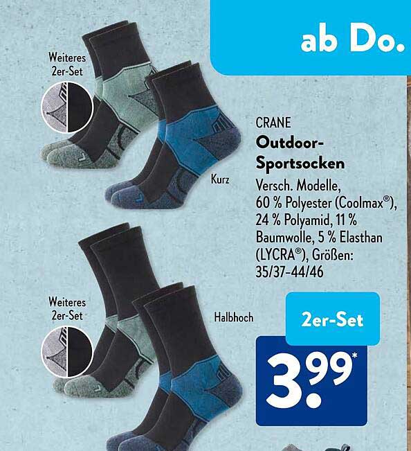 CRANE Outdoor-Sportsocken - 2er-Set