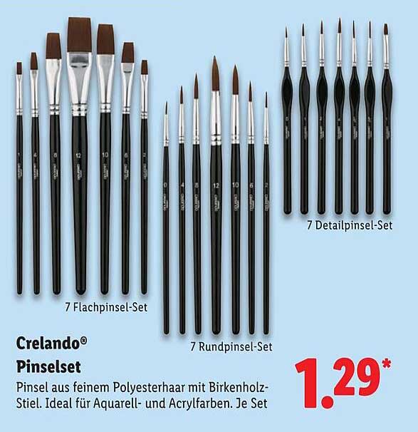 Crelando® Pinselserie - Das ideale Set für kreative Köpfe
