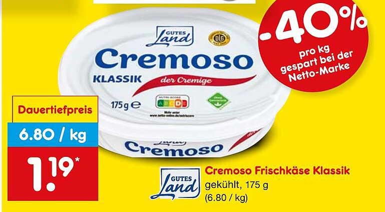 Cremoso Frischkäse Klassik 175 g