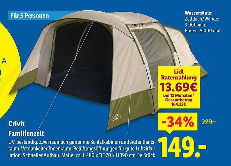 Crivit Familienzelt