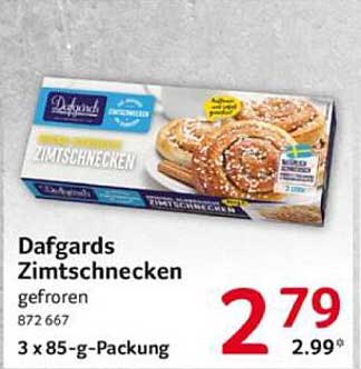 Dafgards Zimtschnecken 3 x 85-g-Packung
