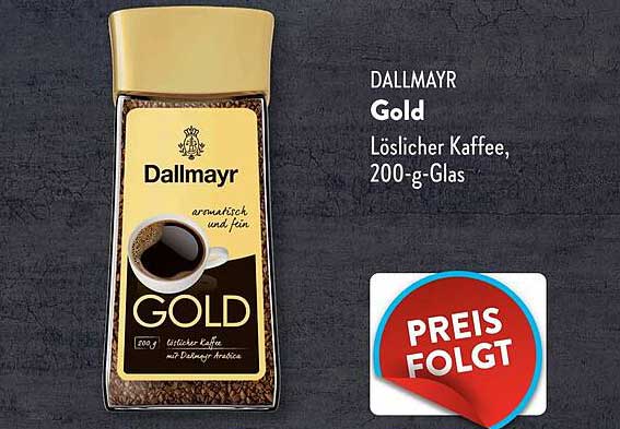 DALLMAYR Gold Löslicher Kaffee, 200-g-Glas