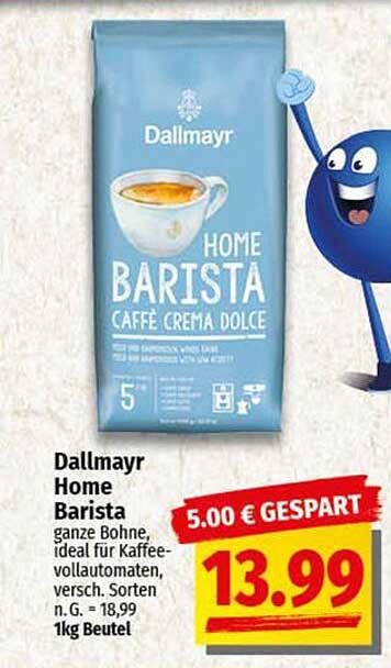 Dallmayr Home Barista Caffè Crema Dolce 1kg Beutel