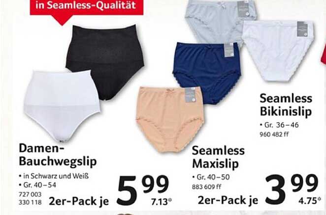 Damen-Bauchwegs- und Seamless Slip im 2er-Pack