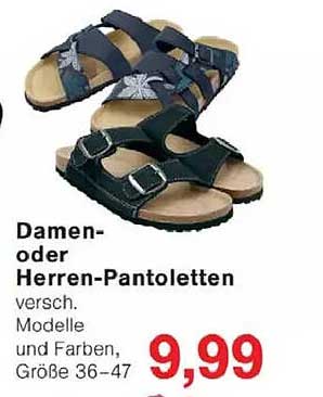 Damen- oder Herren-Pantoletten - verschiedene Modelle und Farben