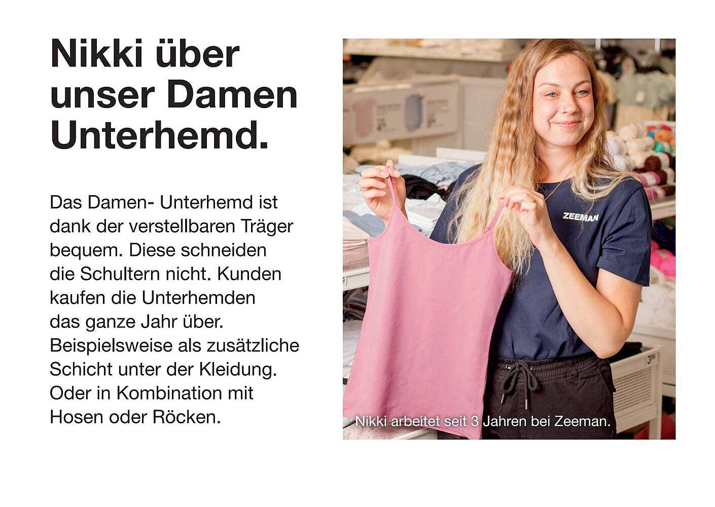Damen-Unterhemd mit verstellbaren Trägern