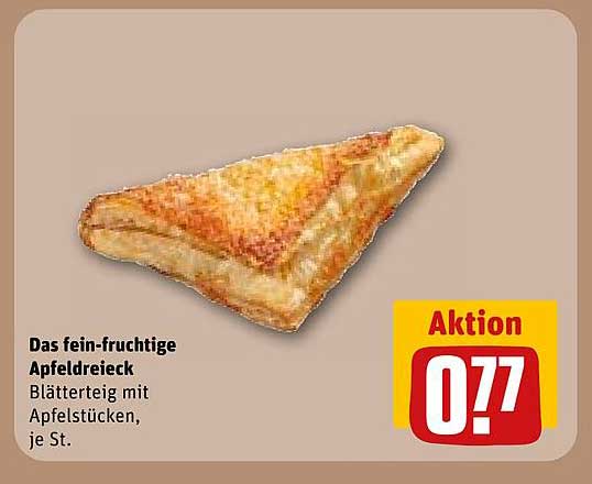 Das fein-fruchtige Apfeldreieck - Blätterteig mit Apfelstücken, je St.