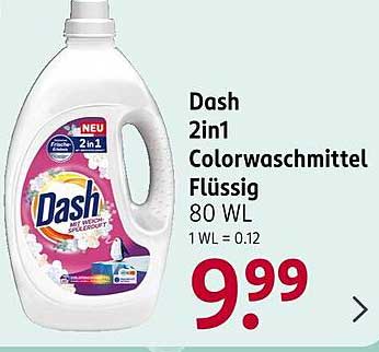 Dash 2in1 Colorwaschmittel Flüssig 80 WL