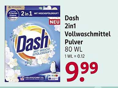 Dash 2in1 Vollwaschmittel Pulver 80 WL