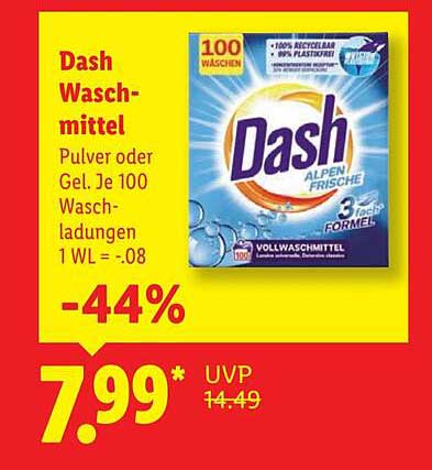 Dash Waschmittel Pulver oder Gel – Alpen Frische
