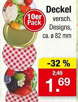 Deckel 10er Pack - verschiedene Designs, ca. Ø 82 mm