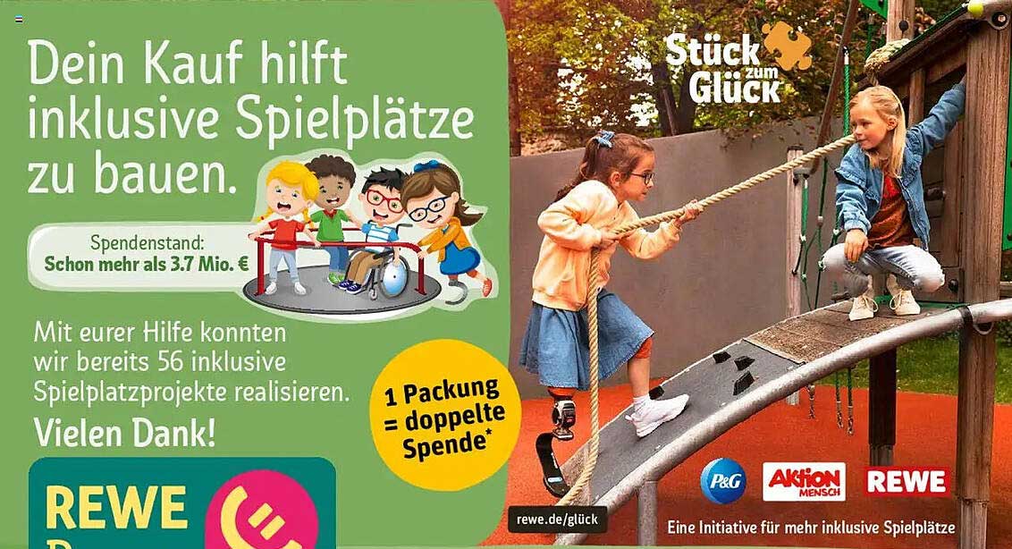 Dein Kauf hilft inklusive Spielplätze zu bauen