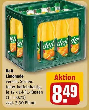 Deit Limonade, 12 x 1-L-Fl.-Kasten
