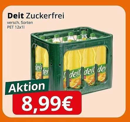 Deit Zuckerfrei 12x1L - Erfrischender Genuss ohne Zucker