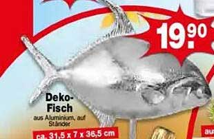 Deko-Fisch aus Aluminium auf Ständer