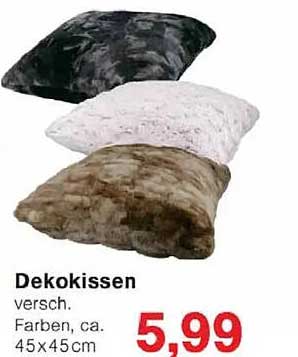Dekokissen - Verschiedene Farben 45x45 cm